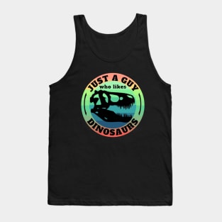 Just a guy who likes Dinosaurs Full 3 Tank Top